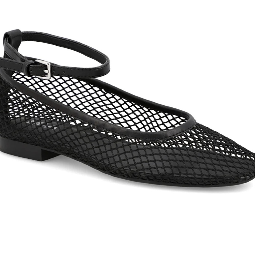 MIA Roz Ankle Strap Ballet Flats Mesh